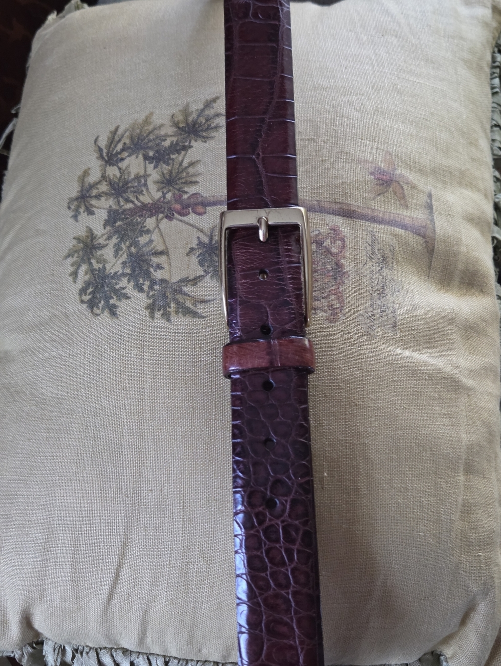 Mens Martin Dingman Alligator Grain Italian Calfskin Leather Belt 38 - Picture 9 of 16